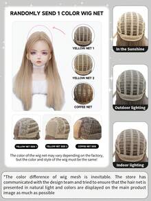 alicegarden 额头蕾丝 4 * 1，额头蕾丝直发假发，金色 30 英寸长直发假发，日常自然半编织，自然日常使用逼真假发