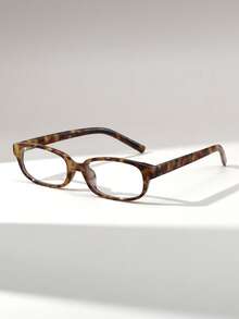 1 Pair Women's Rectangular Slim Retro Versatile Street Style Quality Clear Lens Glasses