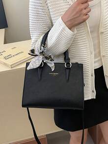Women's Handbag, Fashion Business Casual Commute Shopping Tote Bag, Black Color, Can Be Worn Crossbody
