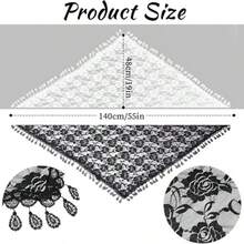 Velo de encaje, velo de misa, velo triangular mantilla, velos católicos para mujeres, velo para cubrir la cabeza en la misa catedral, velos con flecos para la misa latina, velos para la iglesia para mujeres