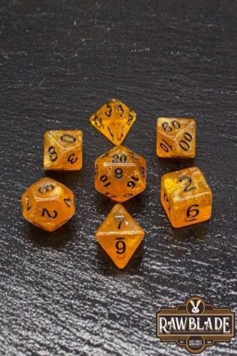 RAWBLADE - Ensemble de dés multicolores (RW-GL12) - Orange - Voir 1
