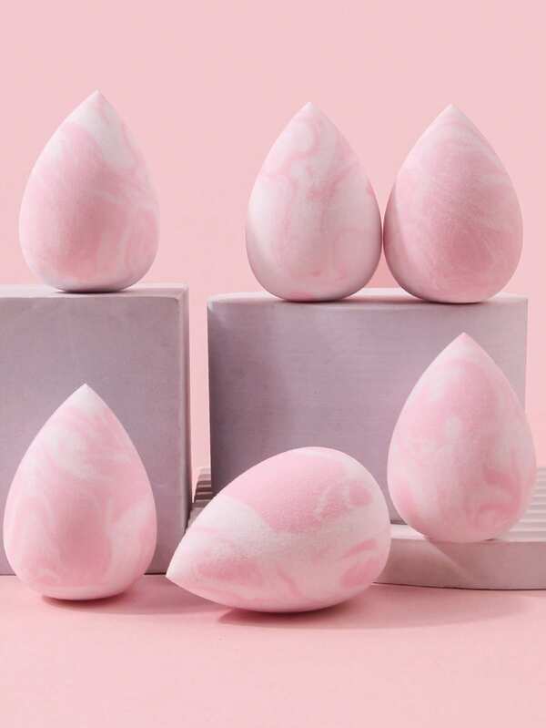 3/6 pezzi Nuova spugna per trucco a texture di latte, di grandi dimensioni, si espande quando bagnata, uso doppio asciutto e bagnato, strumento professionale per un'applicazione uniforme del trucco