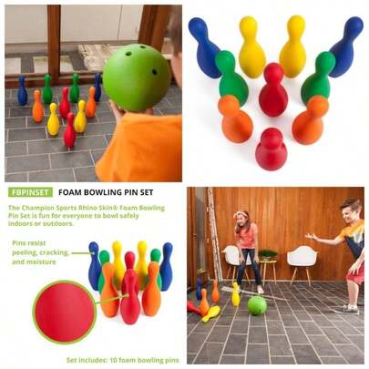 Weighted Foam Bowling Pin Set - Pins Only