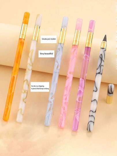 Lápis mecânico Smoke Color 1 peça, lápis eterno com design Blacktech sem afiação e sem tinta, adequado para escrever, fazer anotações e esboços, disponível em vários estilos