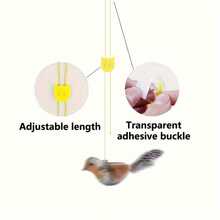 1/3 pezzi Giocattoli per gatti a forma di uccello - Senza batterie richieste, tessuto con stampa animale con piume artificiali per gioco interattivo, adatto per tutte le razze e taglie di gatti