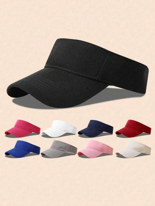 1pc Unisex Solid Color Blank Top Golf Outdoor Camping Baseball Cap