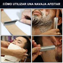 Kit de Cuidado de Barba de 16 Piezas para Hombres - Incluye Navaja, Cepillo, Tijeras y Peines - Metal, Ideal como Regalo - Multicolor - Ver 7