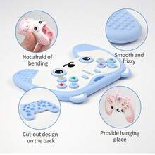 Bộ 2 đồ chơi gặm nướu hình gấu trúc bằng silicon hoạt hình, đồ chơi gặm nướu giáo dục hình chim cánh cụt điều khiển từ xa bằng silicon, đồ chơi gặm nướu điều khiển trò chơi giải trí giáo dục - Đồ chơi nhai giác quan hoàn hảo cho trẻ sơ sinh từ 6-12 tháng tuổi, chủ đề gấu trúc, đồ gặm nướu hình động vật đáng yêu, món quà tuyệt vời nhất cho trẻ sơ sinh - Nhiều màu - Xem 6