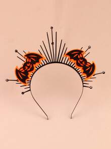 1 pieza Diadema estilo europeo con halo, tocado de disfraz de Halloween, corona para diosa en desfile de moda, decoración de festival, accesorio para el cabello de novia, accesorios para el cabello de boda - negro - Ver 13