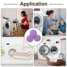 1pc Dryer Balls – Essential Laundry Accessory, Reduces Drying Time | Minimizes Static & Softens Clothes Naturally, Durable & Reusable, Fits All Fabric Types, Great For Personal Use & Gifting - Màu tím - Xem 2