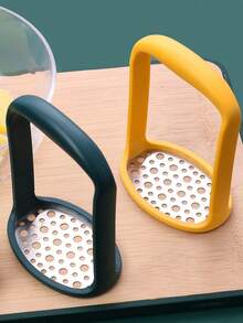 1pc Stainless Steel Potato Masher, Manual Garlic Press Crusher Kitchen Tool - Multicolor - View 6