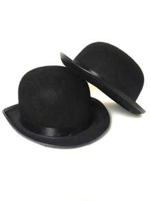 Black Mini Top Hat, Adult Costume Party Accessory - Black - View 4