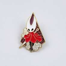 1pc Hollow Knight Game Cartoon Metal Brooch, Creative Character Fashion Versatile Bag Accessory Badge, Holiday Small Gift