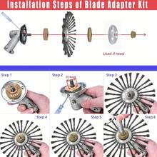 Disco de corte de sierra de cortacésped de rueda de acero inoxidable de 10/6/5/4 pulgadas, cabezal de recortadora de césped, accesorios de herramienta eléctrica de jardín - 6 pulgadas - Ver 8