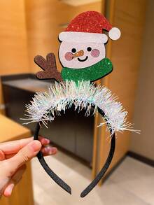 4/2/1pc Cute Shiny Christmas Headbands For Women, Designed With Santa Claus, Snowman, Reindeer And Other Christmas Elements, Adding Christmas And New Year Atmosphere, Suitable As Christmas And New Year Hair Accessory Gifts For Women