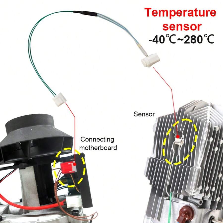 1pc Car Parking Heater Temperature Sensor Probe Square Connector General Purpose For 2KW 5KW 8KW Parking Heater Car Accessories