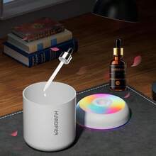 1pc Color Changing Night Light With Aroma Diffuser, Soothing Sound, 6.09oz Cold Mist Ultrasonic Humidifier, USB Powered Portable For Bedroom, Car, Home, Dorm - Ideal For Pregnant Women & Elderly (Batteries Not Included)