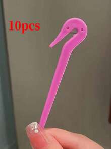 1 dụng cụ cắt dây buộc tóc cầm tay, 1 móc buộc tóc đàn hồi dùng một lần, dụng cụ tháo dây buộc tóc nhẹ nhàng, dụng cụ cắt dây buộc tóc nhiều màu sắc không gây hư tổn - Nhiều màu - Xem 16