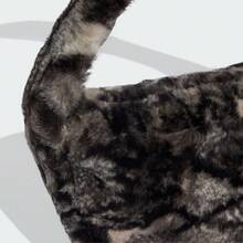 Adidas Originals Plush Snake Skin Pattern Fashionable Versatile Women's Casual Shoulder Bag JY2569 - Grey - View 5