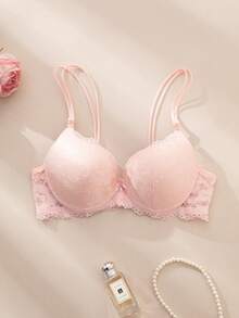 6pcs Floral Lace Underwire Bras - Precise Size Labeling, Multiple Colors Available | Underwire Support - Multicolor - View 10