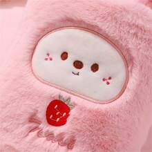 Botol Air Panas 33,81 Oz (Kurang Lebih 1000 Ml) dengan Lapisan PVC, Desain Hewan Plush yang Lucu, Penghangat Tangan & Kaki Portabel yang Dapat Dilepas, Pemanasan Cepat, Kehangatan Tahan Lama - MultiWarna - View 2