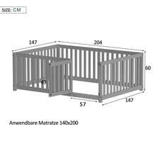 Kids Bed Frames, Headboards & Footboards - Gray + Solid Wood + 140cm*200cm - View 5