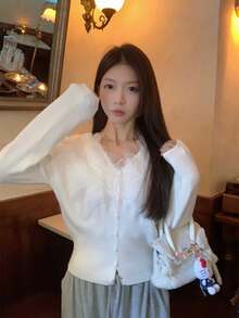 Women Cardigans - White - View 6