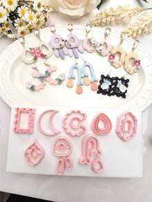 Unique Geometry Shaped Polymer Clay Molds Clay Cutting Molds Tools Suitable For Making Soft Clay Earrings, Cutting Mold, DIY Handmade Tools, Soft Clay Cutting Tools