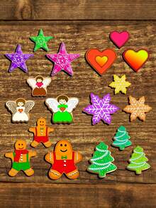 18 Pezzi - Set di Formine Natalizie, 6 Pezzi, Formine in Acciaio Inossidabile a Forma di Albero di Natale, Omino di Pan di Zenzero, Pupazzo di Neve, Fiocco di Neve, Volto di Babbo Natale, Perfette per Decorazioni e Regali Natalizi, Artigianato Festivo, Disegni Intricati, Lavorazione Dettagliata, Forniture per Hobby, Regali Fai-da-Te, Decorazioni Stagionali, Stampi Decorativi, Materiale Durevole, Strumenti per Hobby, Appassionati di Fai-da-Te - Grigio argento - Visualizzare 4