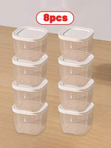 Awaoko 8pcs Stackable Spice Jars Set With Lids - Made Of PP Material, Detachable Spice Boxes For Spices, Herbs, Seasonings, Multi-Purpose Kitchen Organization And Food Storage - Multicolor - View 9