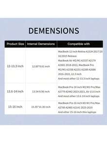 1pc Sleeve Bag For Laptop, 12/13/14/15/16 Inch, Laptop Liner Bag, Bag Accessories Compatible With Macbook Air/ Pro/ - Dark Grey - View 4