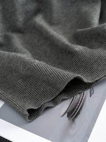 GIGOGOU 时尚串珠女式秋冬保暖毛衣休闲基本款长袖针织上衣秋季衣服别致 - 灰色 - 查看 6