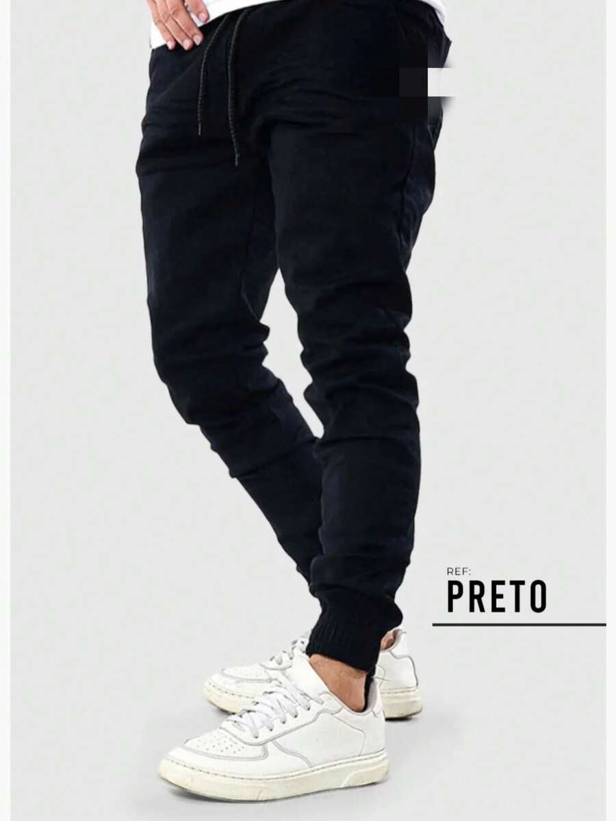 Jogger Pants All Regular Fit Pocket Drawstring Halloween - Negro - Ver 1