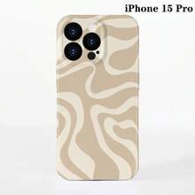 1pc Minimalist Asymmetrical Patchwork Pattern Glossy Hard Shell Phone Case, Suitable For IPhone 11/12/13/14/15/16 Pro Max