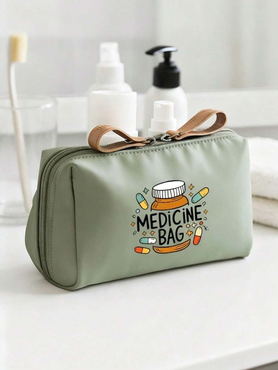 彩色设计医用化妆包 - 医用包、洗漱包、旅行必备品、馈赠亲友的理想礼物、个人护理收纳包 | 趣味设计，便携式拉链旅行洗漱包，符合航空标准，可存放药品、医疗包、旅行药品收纳包、户外急救包 - 彩色 - 查看 1