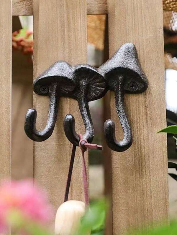 1pc Cute Mushroom-Shaped Hook, Suitable For Hanging Coats, Towels And Keys. Suitable For Bathrooms, Kitchens And Bedrooms.