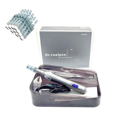 Dr RealPen Ultima M8 Professional Derma Pen With 12 Pcs 11/16/24/36/42/Nano Cartridges