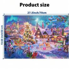 1000片拼图玩具，尺寸70厘米*50厘米，油画风景卡通图案，成人减压，装饰艺术品，适合万圣节、圣诞节、生日礼物
