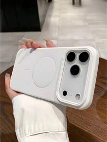 奢华防震磨砂软TPU磁吸手机壳，兼容 Air 17 16 15 14 13 12 11Pro Max，支持磁吸无线充电 - 白色 - 查看 12