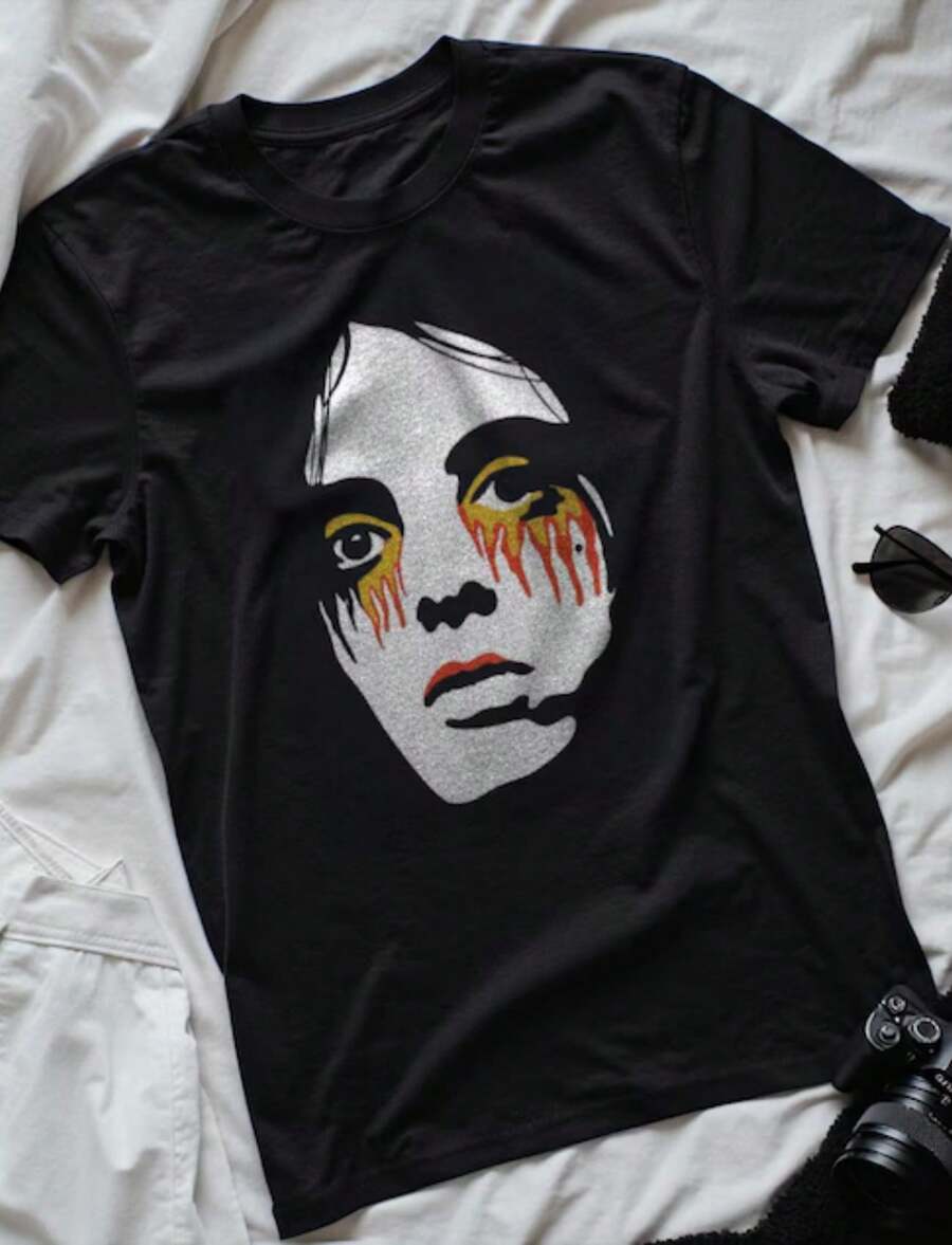 Lucio Corsi Shirt Eurovision Italia Shirt I Wanted To Be Tough Eurovision Song Contest Shirt Lucio Corsi Eurovision 2025 Winners - 黑色 - 查看 1