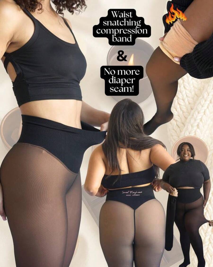 NEW COMPRESSION BAND & ONE SEAM OPTION!THE ORIGINAL MAGIC FLEECE LINED LEGGINGS - XXS TO 3XL - 4 SHADES - CLOSED FOOT - Fleece Tights Available In Plus Size And Light To Brown Fur - ORIGINAL 2 SEAMS - LIGHT (VANILLA) - View 1