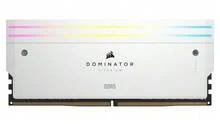CORSAIR Dominator Titanium RGB DDR5 RAM 64GB (2x32GB) DDR5 6400MHz CL32 Intel XMP Computer Memory Compatible With ICUE - White (CMP64GX5M2B6400C32W) - White - View 3