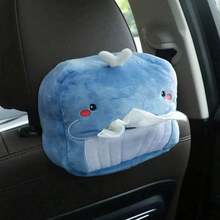 1 pieza Caja de pañuelos montada en el coche con diseño de animal creativo, caja de papel colgante con diseño de dibujos animados en el coche, caja multifuncional para el apoyabrazos, caja de papel para visera de sol en el coche - Unitalla - Ver 22