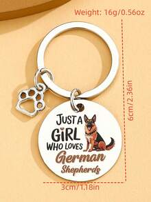 Regalos de Pastor Alemán Llavero Encanto de bolso de Pastor Alemán Regalos de Navidad y cumpleaños para mujeres Encantos de bolso Accesorios de coche Ideas de regalo para maestros, amigos, hermanas