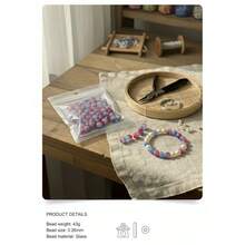 0.26mm Red And Blue Beads - Synthetic Round Beads With Sunrise-Style Beads Are Suitable For Jewelry Making, Such As Bracelets And Necklaces. They Are DIY Handmade Materials For Mother's Day Jewelry Making.