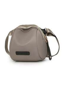 女士时尚休闲斜挎包 - 卡其色 - 查看 4