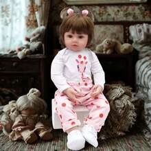 Realistic Baby Doll With Clothes And Stuffed Giraffe Silicone - Pink - View 11