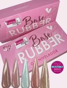 Base Rubber brillos - Gama de geles semipermanente Gelish uso profesional Fantasy Nails esmaltes uñas colores vibrantes larga duración brillo intenso set nail art decoración uñas esmalte resistente - Gama Base Rubber 5px - Ver 4