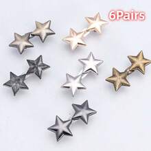 2 perechi/3 perechi cataramă mică în formă de stea pentru talie, nasture detașabil fără cuie pentru blugi - instrument de reducere a taliei - reglare a taliei fără cusături - îmbunătățirea taliei fără efort