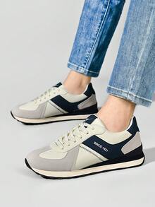 STARNOVO 1 双男士秋冬新款平底休闲运动鞋，低帮，皮革鞋面，防风，舒适衬里，商务休闲户外运动步行鞋 - 米色 - 查看 4